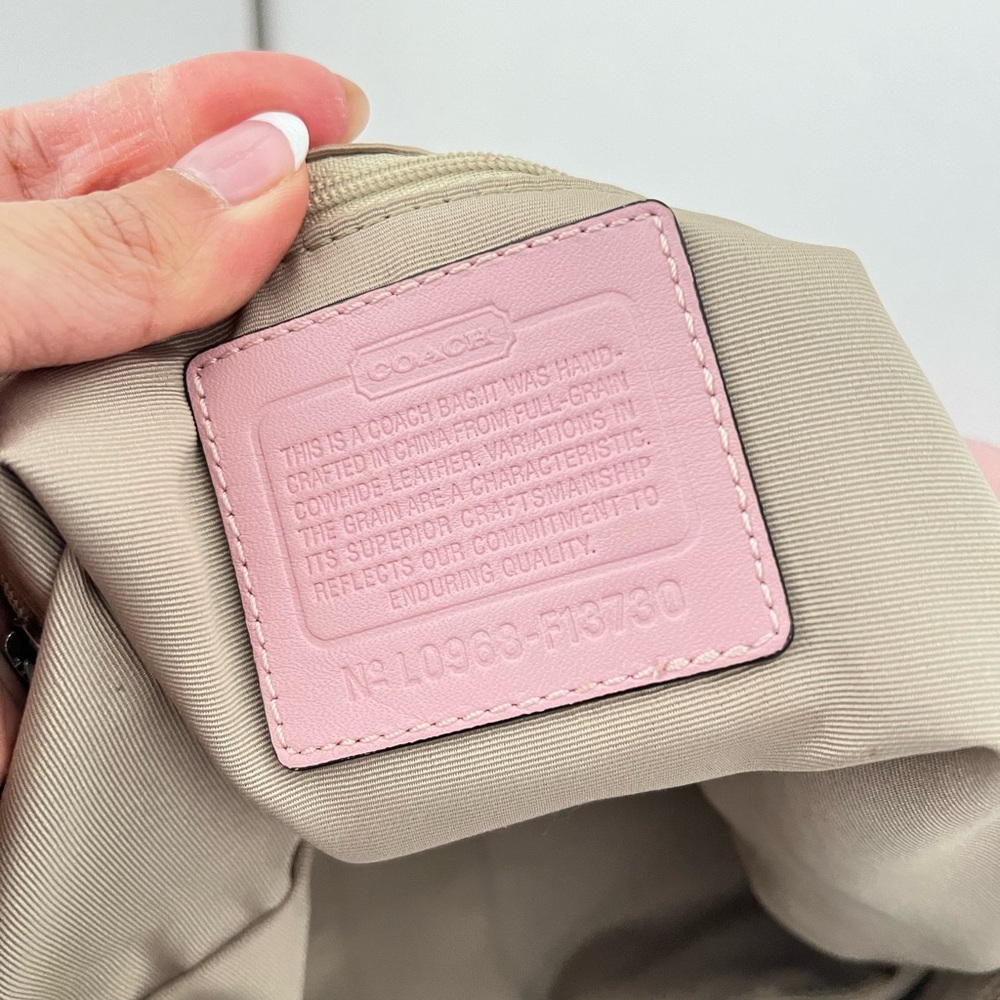 Coach Pink Leather Hobo Bag - Picture 6 of 10
